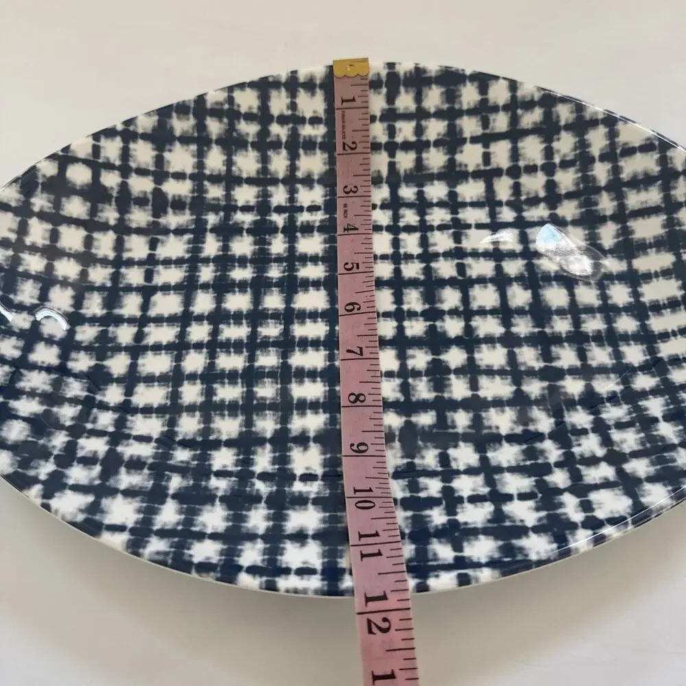Crate and Barrel Oval Serving Platter Summer Beachy Abstract‎